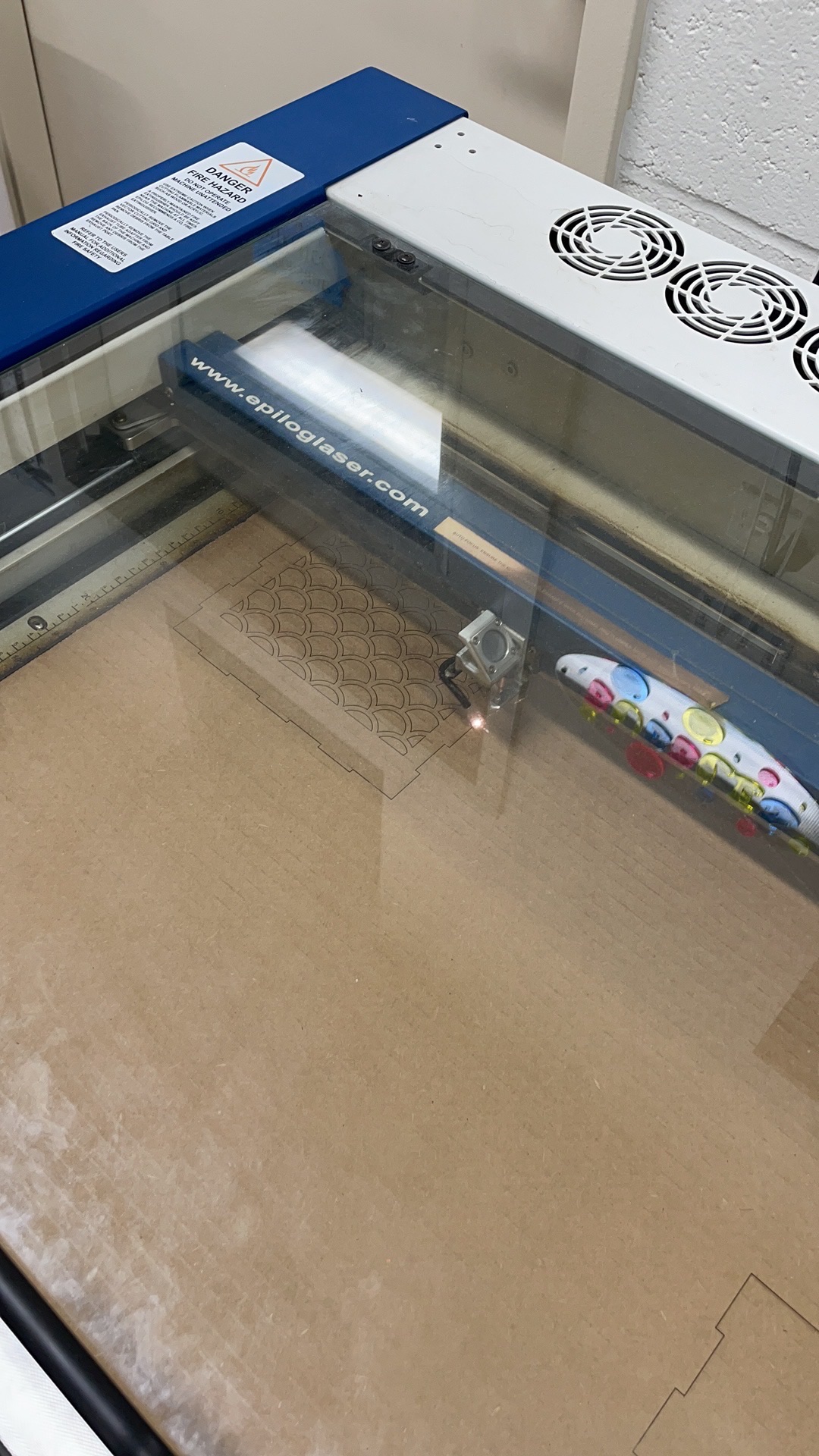 In-progress Laser-cutting